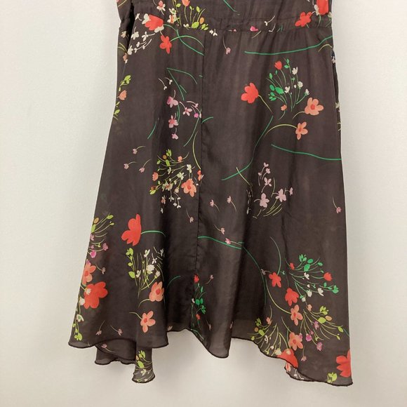 Johnny Was Japonica Silk Dress Size M Scoop Neck Waist Tie Sleeveless Floral - Picture 8 of 12